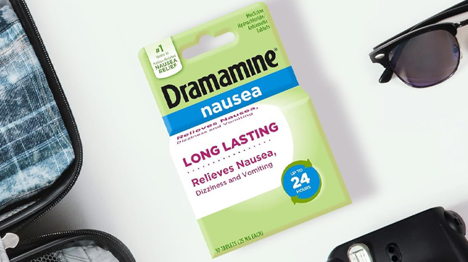 Dramamine Nausea Relief Long Lasting 10 Count Tablets