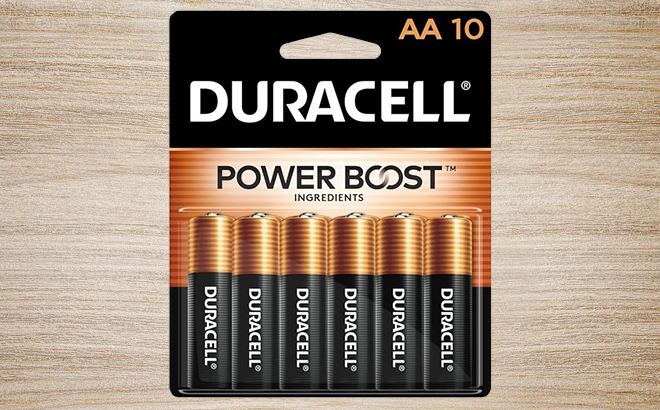 Duracell 10 Count Coppertop AA Batteries with Power Boost Ingredients