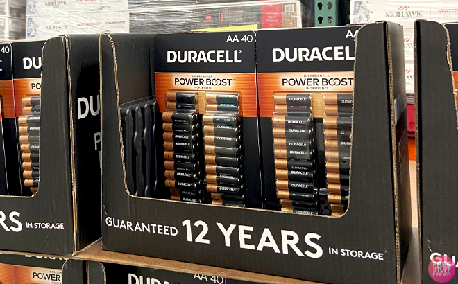 Duracell 40 Count AA Batteries in a Store