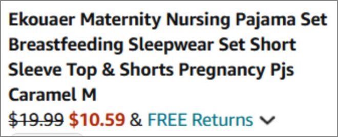 Ekouaer Maternity Nursing Pajamas Set checkout page