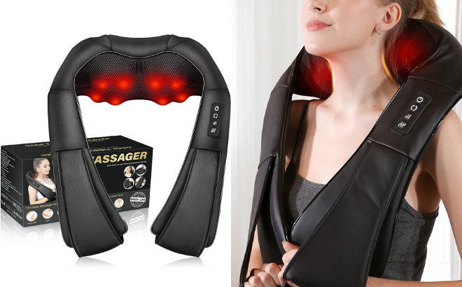 Electric Neck and Back Massager with Heat