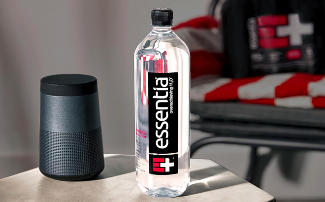 Essentia Ionized Alkaline Water on a Table