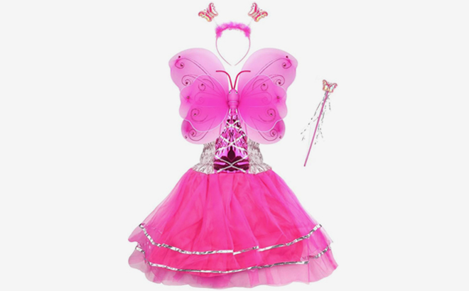 Fairy Costume Set in Rosy Color