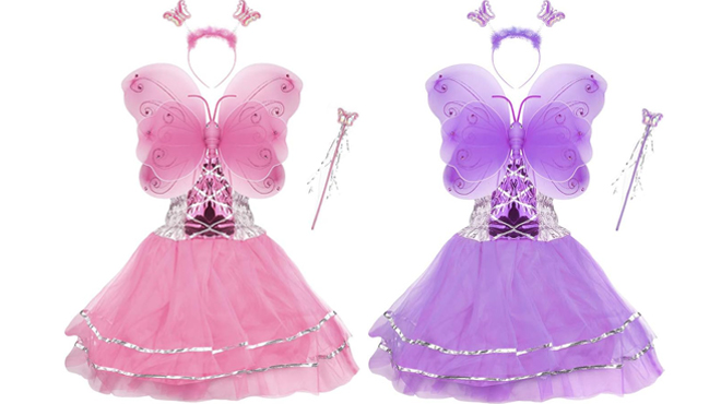 Fairy Costume Sets in Pink and Purple Colors