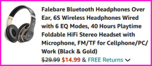 Falebare Wireless Headphones Checkout Screen