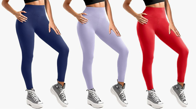 Fawarior Women's High Waisted Workout Leggings