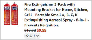 Fire Extinguishers at Checkout