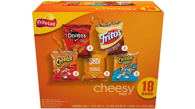 Frito Lay Cheesy Snack Chips Variety Pack 18 Ct