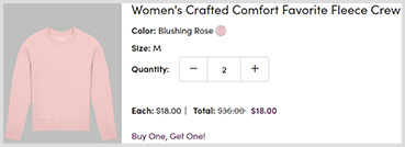 Fruit of the Loom Womens Crafted Comfort Fleece Crew Screenshot