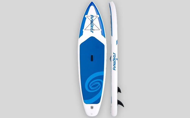 FunWater Inflatable Ultra Light Stand Up Paddle Board on the Light Gray Background