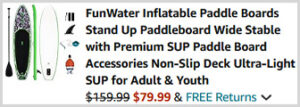 FunWater Stand Up Inflatable Paddle Board Screenshot