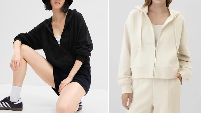 GAP Factory Oversized Zip Hoodie in Two Colors