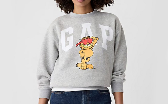 GAP Factory Relaxed Garfield Logo Sweatshirt