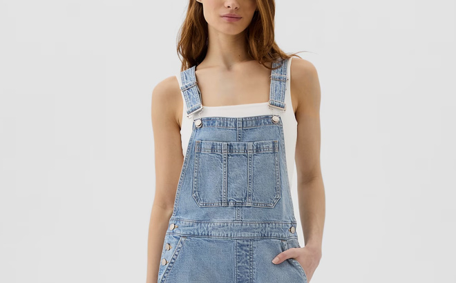 GAP Factory Slouchy Denim Overalls