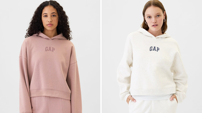 GAP Relaxed Gap Mini Logo Cropped Hoodies