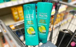 Garnier Fructis Shampoo and Conditioner in the Cart