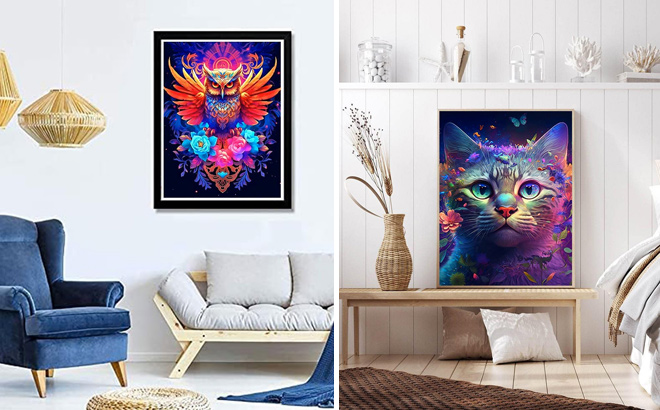 Generic Cat Diamond Painting Kits 5D Diamond Painting Kits for Adults DIY Diamond Painting Diamond Art