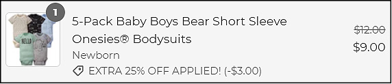 Gerber Baby Boys Bear Short Sleeve Onesies 5 Pack Checkout