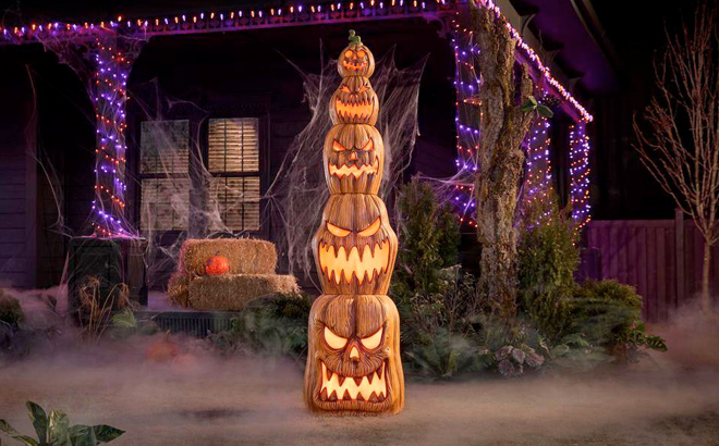 Giant Sized LED Jack O Lanterns Stack