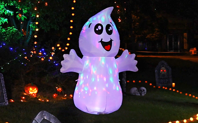 Goosh 5 Foot Halloween Inflatable Cute Ghost