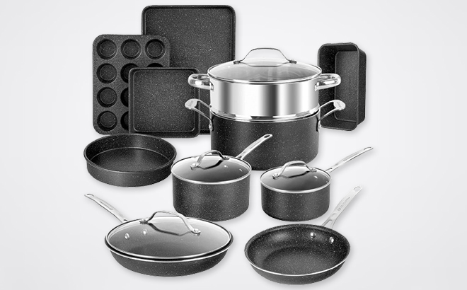 Granitestone 15 Piece Cookware & Bakeware Set