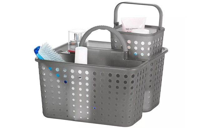 Gray Plastic Shower Caddy