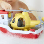 Green Toys Rescue Boat with Helicopter