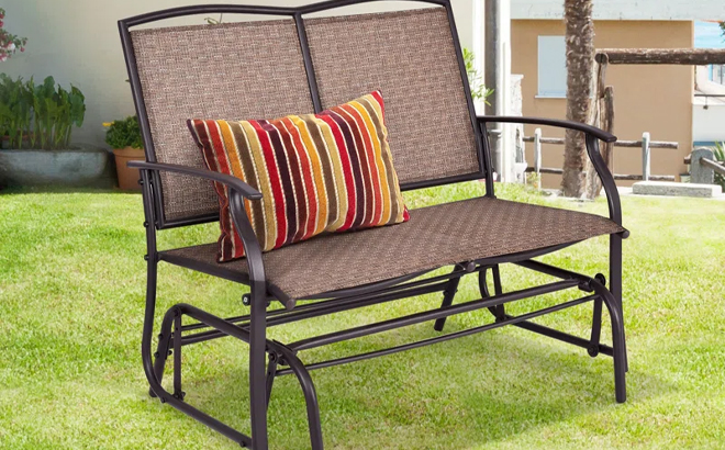 Gries Outdoor Steel Patio Rocking Chair