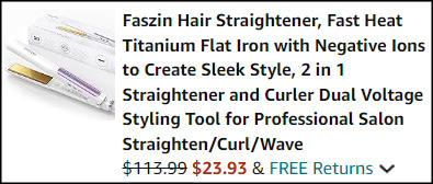 Hair Straightener Fast Heat Titanium Flat Iron Checkout