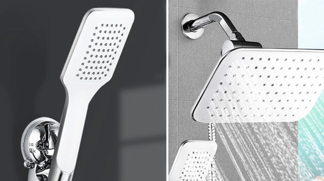 Handheld Rainfall Shower Head with Hose