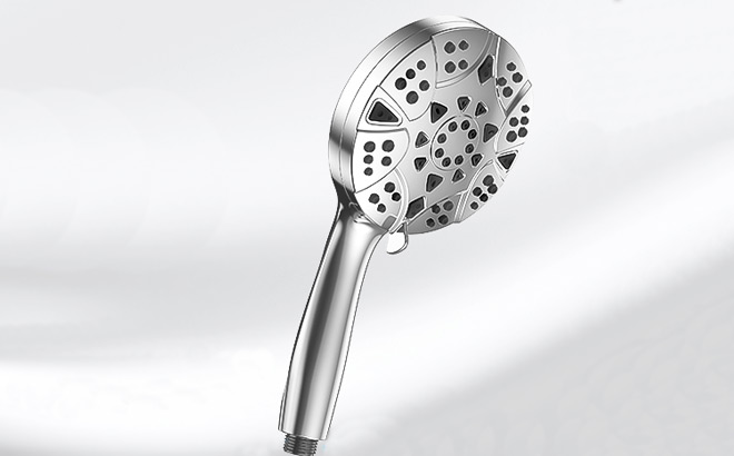 Handheld Shower Head with 5 foot Stainless Steel Hose and Adjustable Bracke