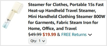 Handheld Steamer Checkout