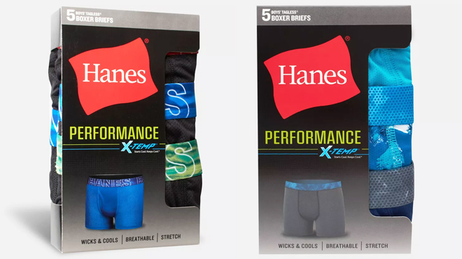 Hanes Boys Boxer Briefs 5 Pack