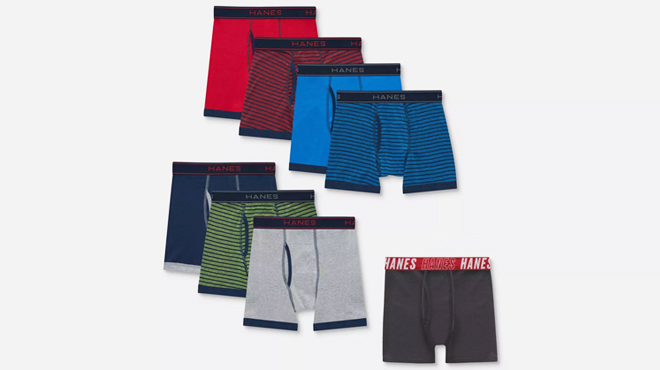 Hanes Boys Boxer Briefs 8 Pack