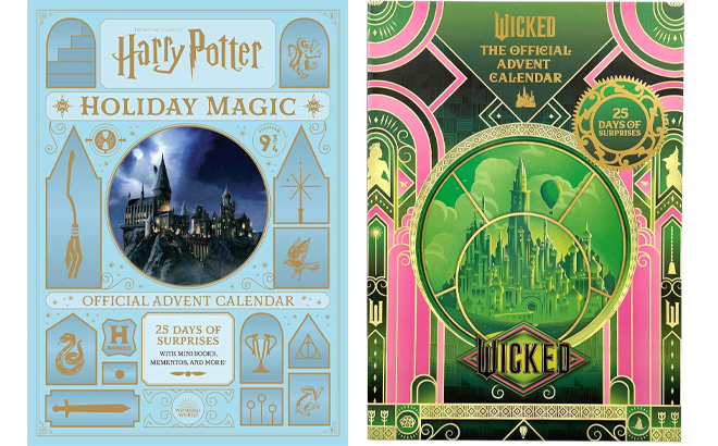 Harry Potter Holiday Magic The Official Advent Calendar and Wicked The Official Advent Calendar