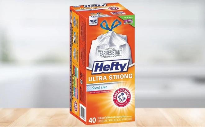 Hefty Ultra Strong Tall Kitchen Trash Bags 40 Count