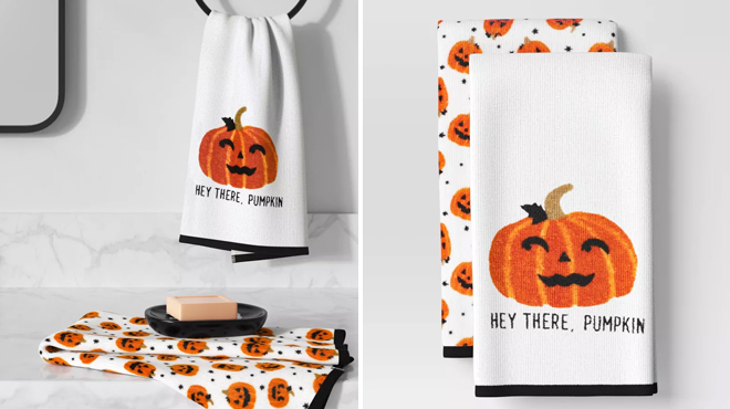 Hyde EEK Halloween Jack O Lantern Hand Towels