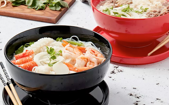 INFUSE Asian Ceramic 8 Piece Ramen Bowl Set