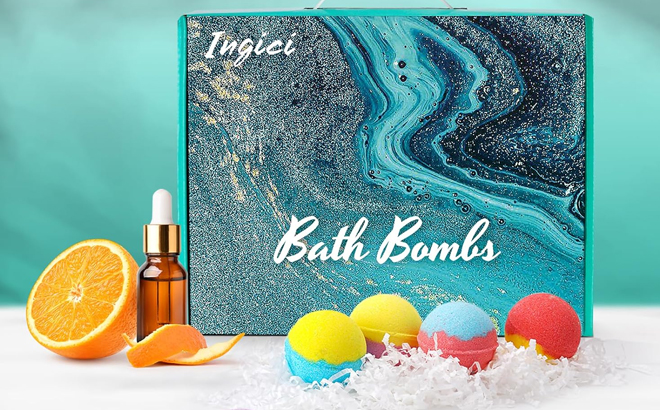 Ingici Natural Organic Essential Oils Handmade Bubble Bath Bombs