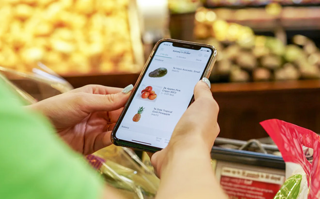 Instacart Shopper Getting Groceries