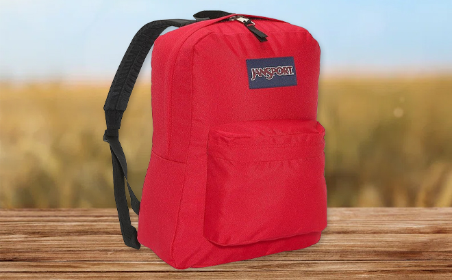 JanSport SuperBreak One Backpack in Red Tape