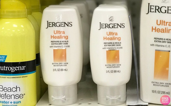 Jergens Ultra Healing Dry Skin Moisturizer on a Shelf