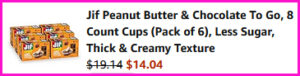 Jif Peanut Butter To Go Cups Checkout Screen