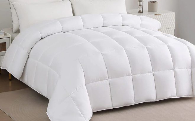 Justlet Queen Down Alternative Queen Comforter whitre