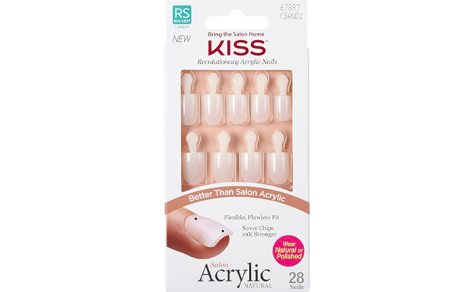 KISS Salon Acrylic Natural Nude Press On Nails