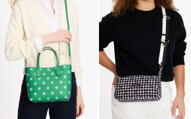 Kate Spade Bleecker Sunshine Dot Medium Crossbody Tote and Noel Jacquard Convertible Crossbody