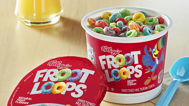 Kelloggs Froot Loops Breakfast Cereal Cup