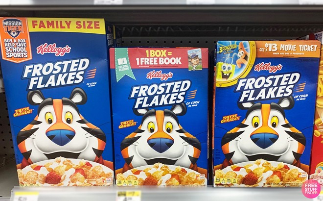 Kelloggs Frosted Flakes on a Shelf at Walgreens