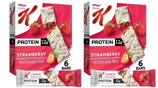 Kelloggs Strawberry Chewy Protein Meal Bars 2 Pack