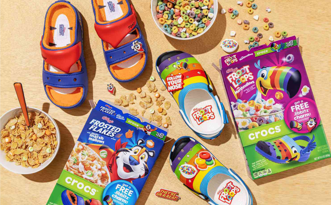 Kelloggs Cereal and Crocs Clogs